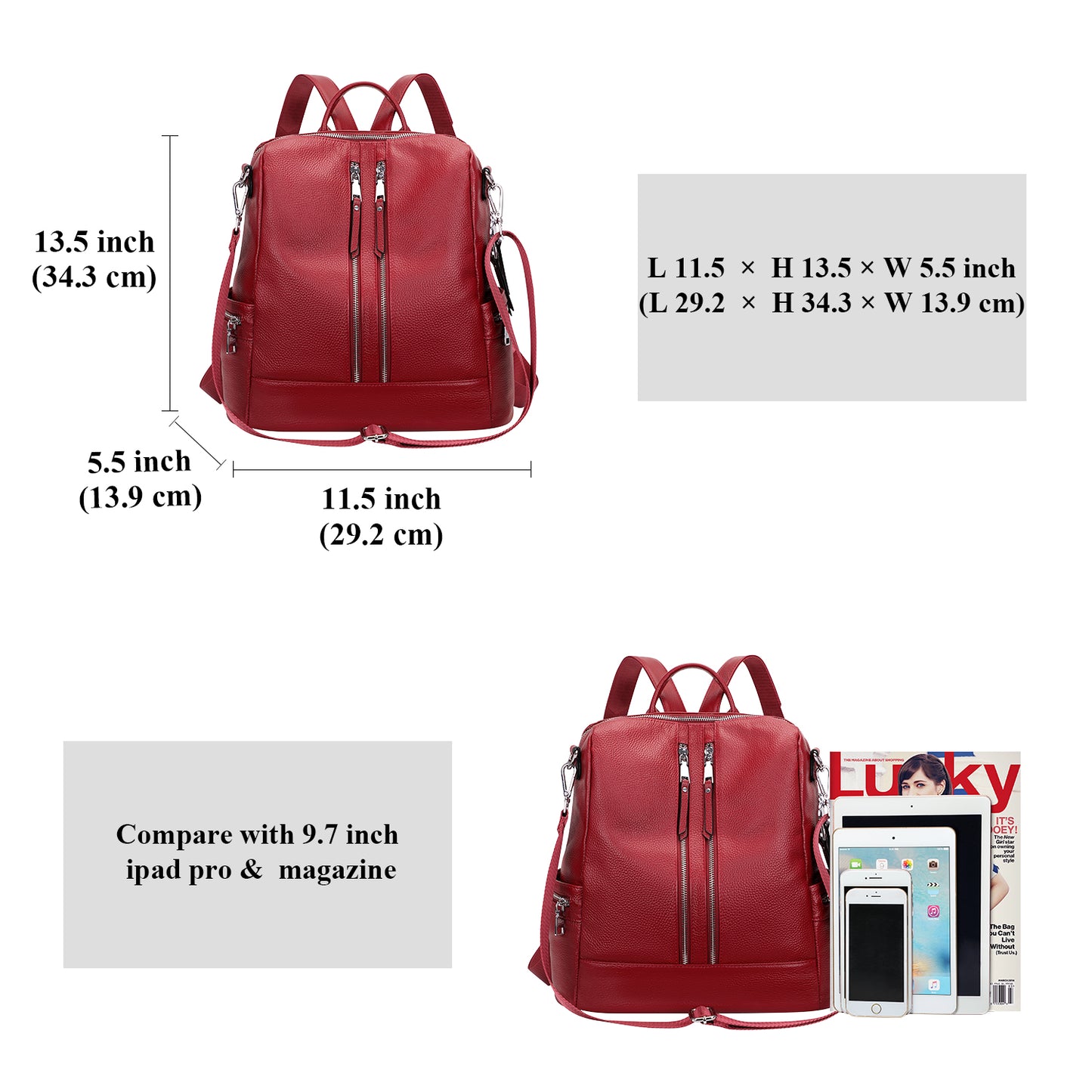 ALTOSY Convertible Backpack Purse