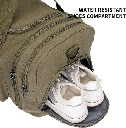 WITZMAN Canvas Duffle Bags for Traveling