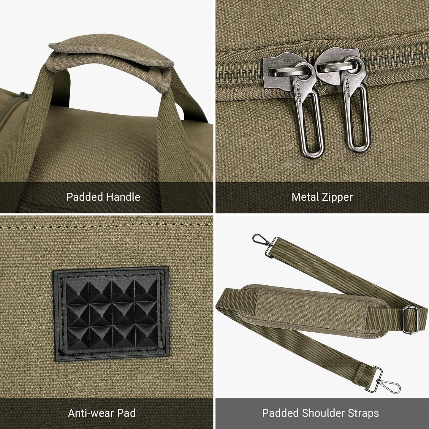 WITZMAN Canvas Duffle Bags for Traveling