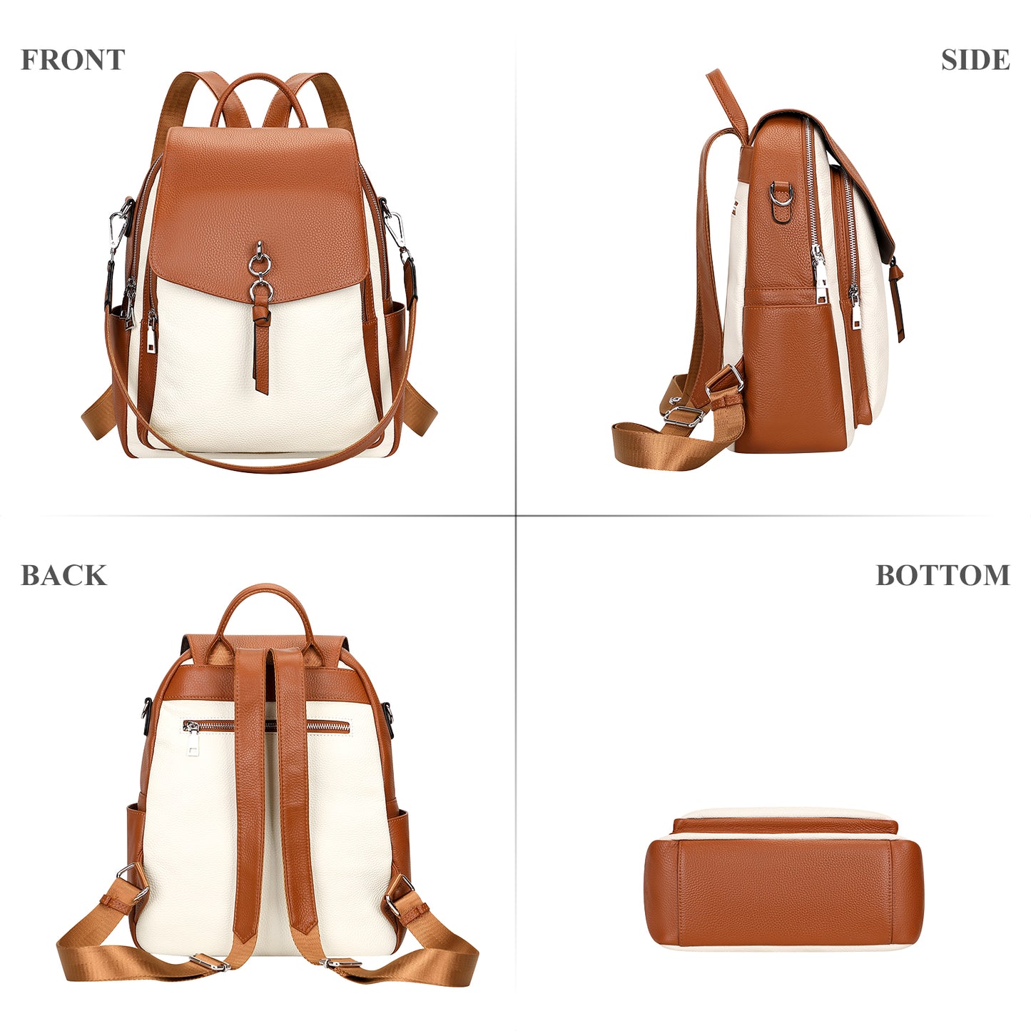 ALTOSY Women Leather Backpack