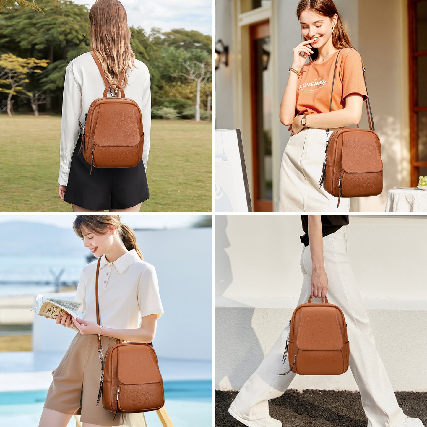 ALTOSY Small Genuine Leather Backpack