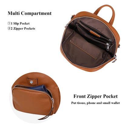 ALTOSY Small Genuine Leather Backpack