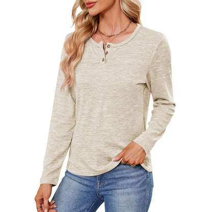 MOMOFEEL Womens Sweatshirts Long Sleeve Tunic Tops Crewneck Henley Shirts Pullover Casual M9002