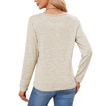 MOMOFEEL Womens Sweatshirts Long Sleeve Tunic Tops Crewneck Henley Shirts Pullover Casual M9002