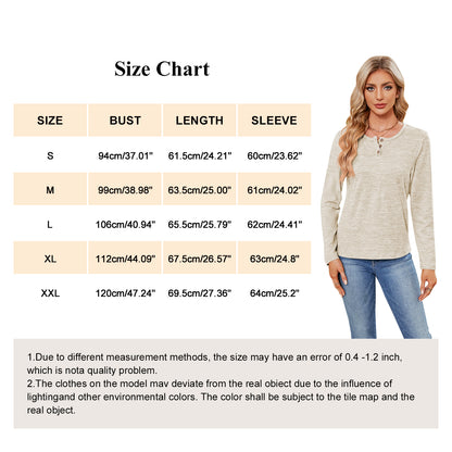 MOMOFEEL Womens Sweatshirts Long Sleeve Tunic Tops Crewneck Henley Shirts Pullover Casual M9002