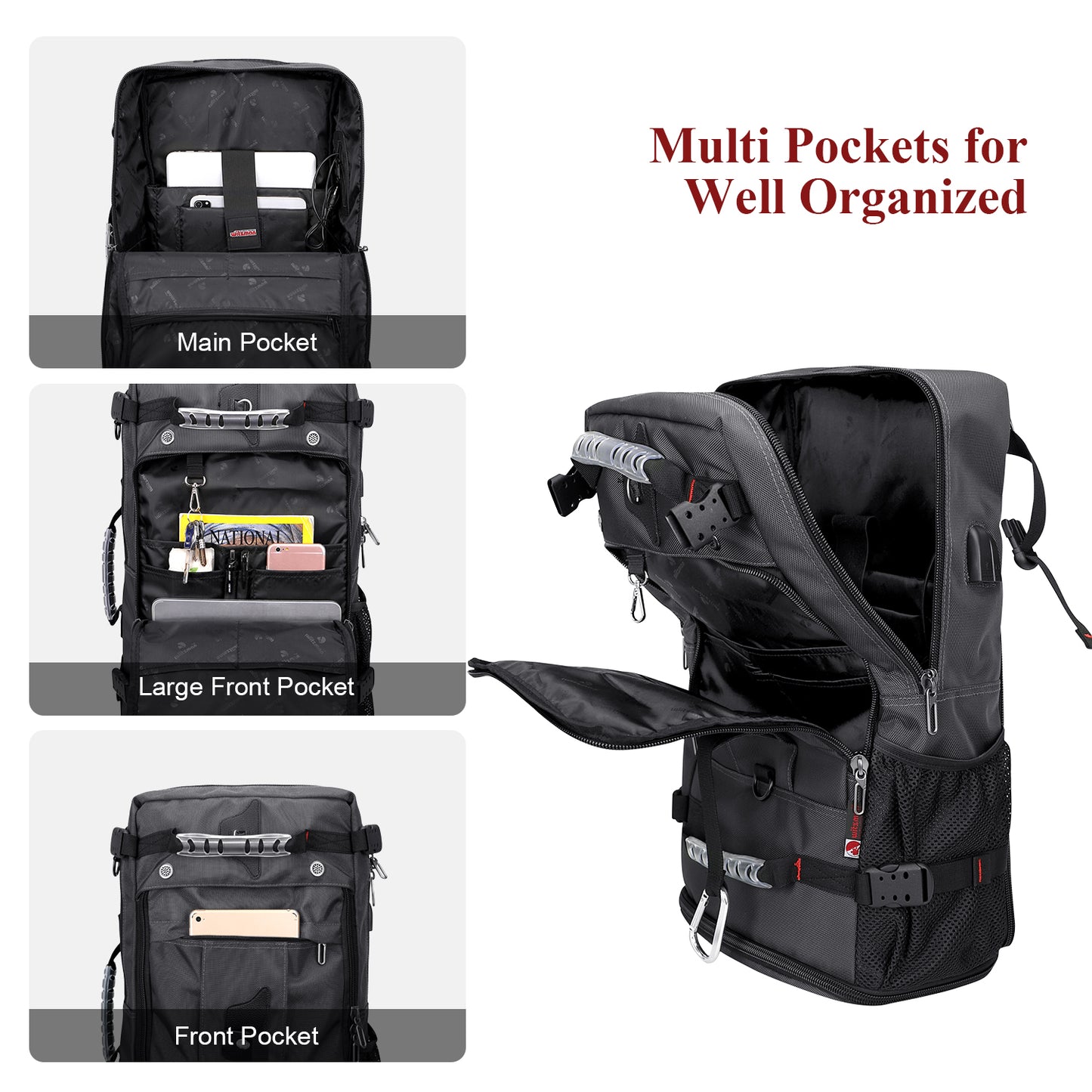 WITZMAN Travel Backpack with USB Port