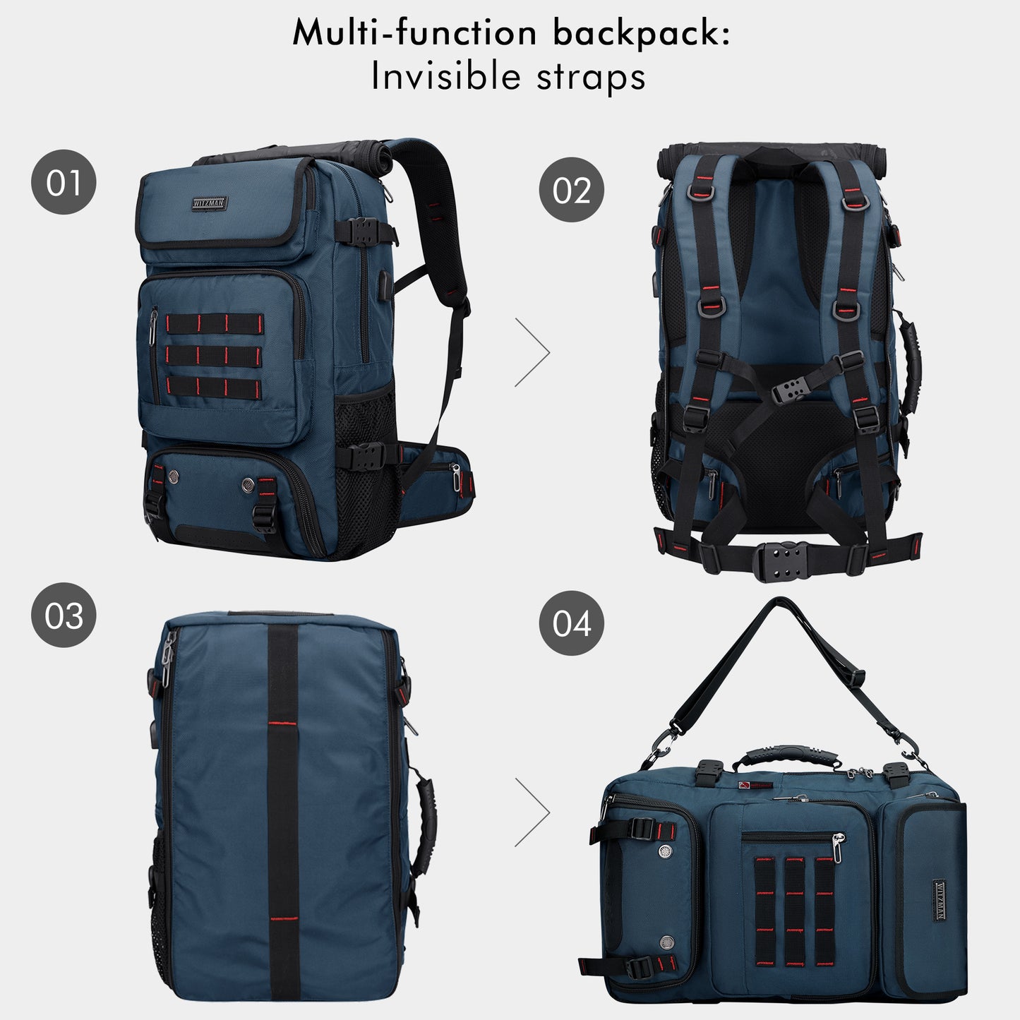 WITZMAN Carry on Travel Backpack