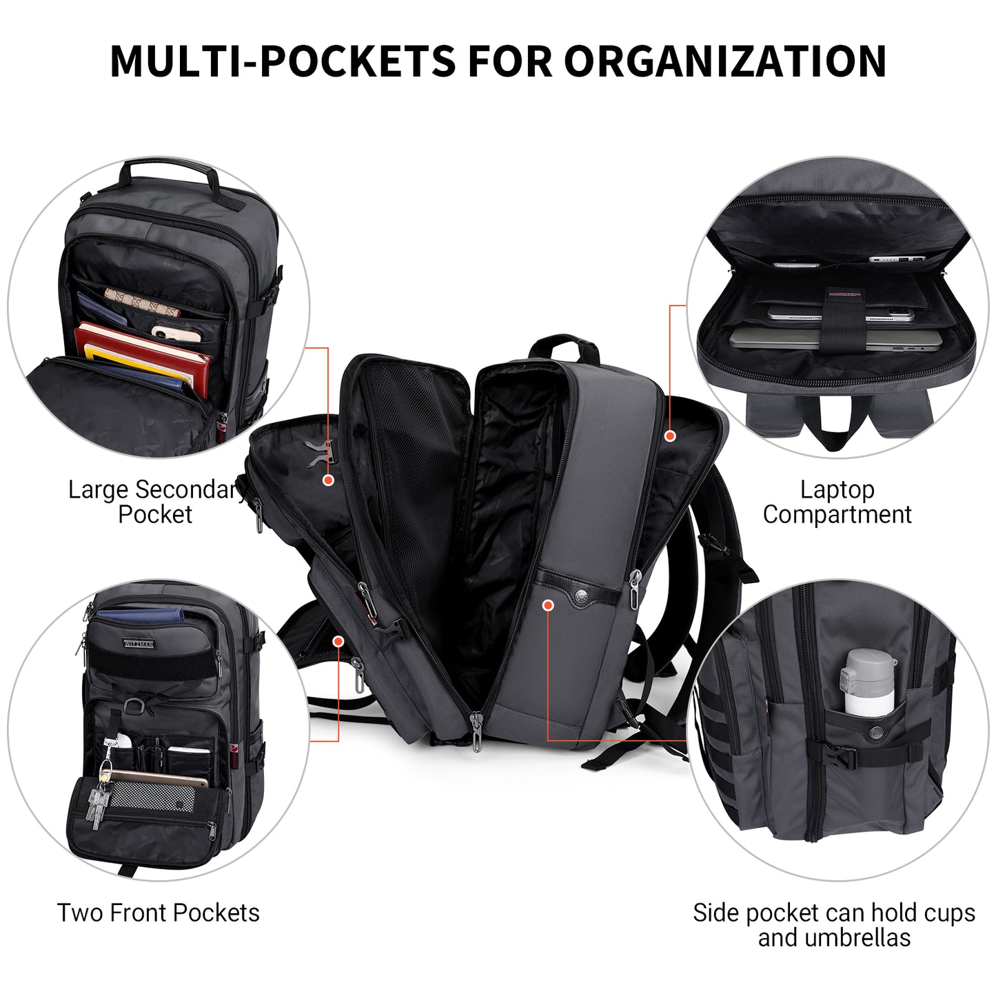 WITZMAN Carry On Travel Backpack