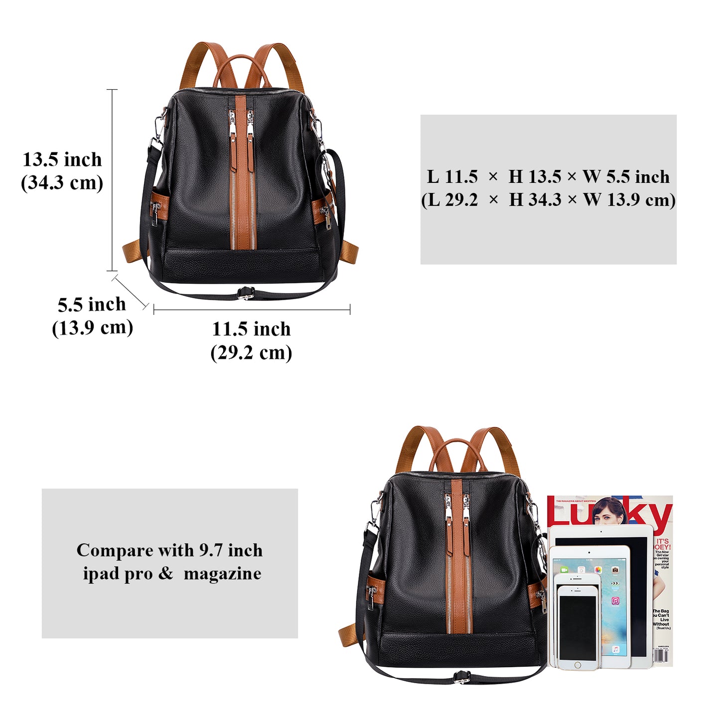 ALTOSY Convertible Backpack Purse