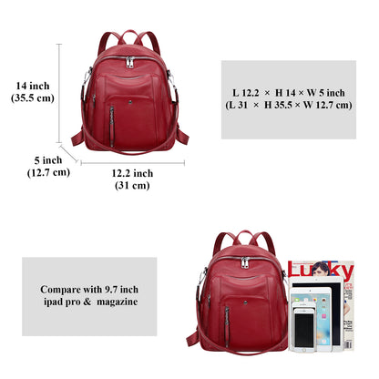 ALTOSY Fashion Leather Backpack