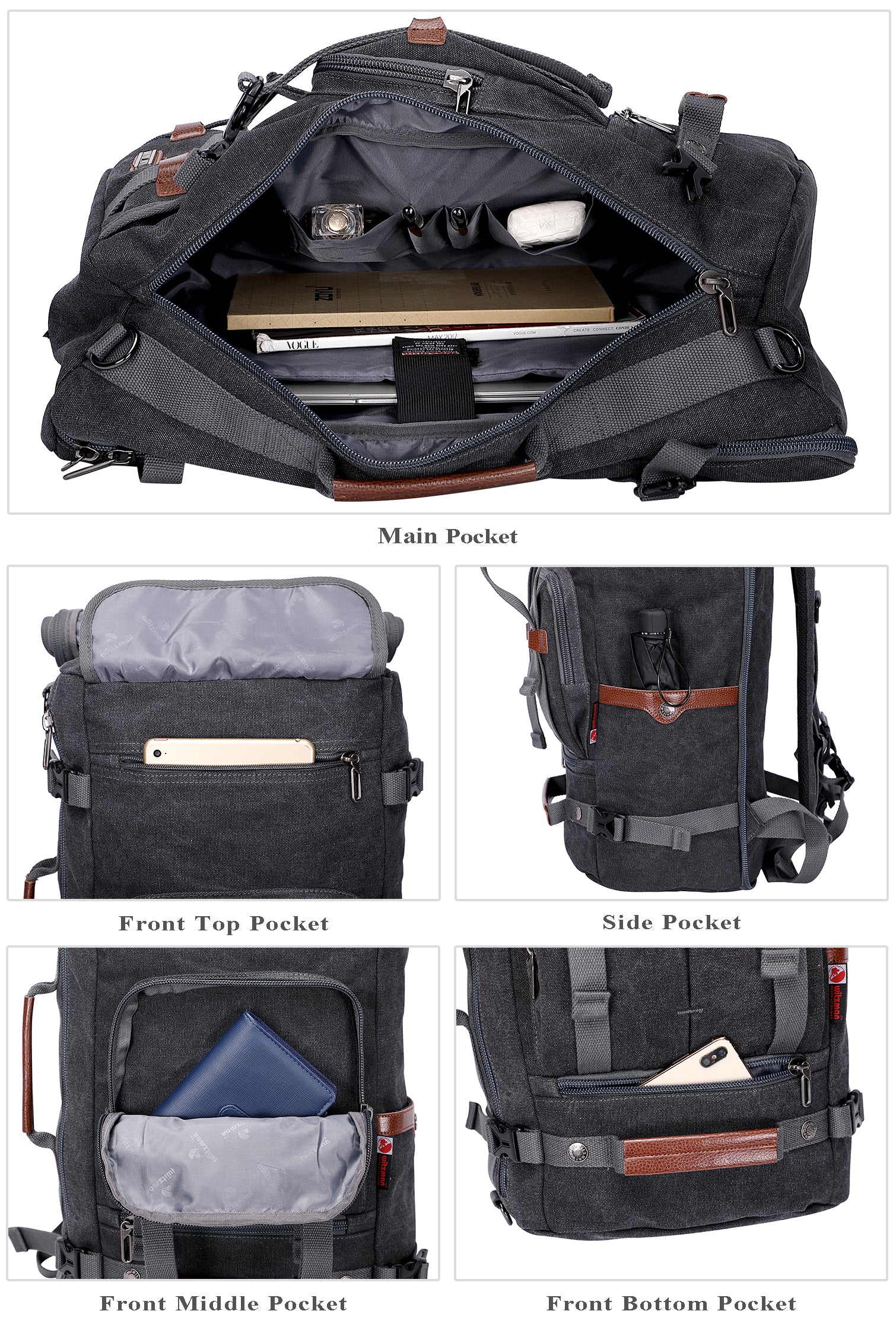 Overmont laptop outlet backpack