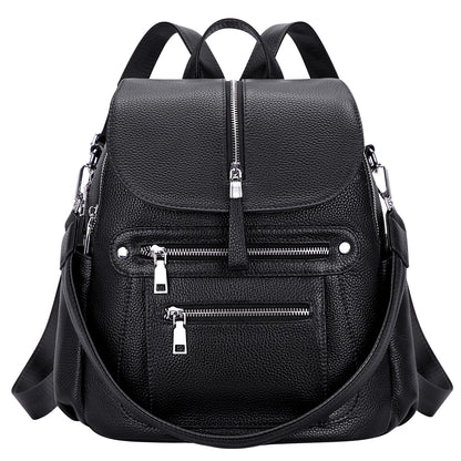 ALTOSY Women Leather Backpack with Flap