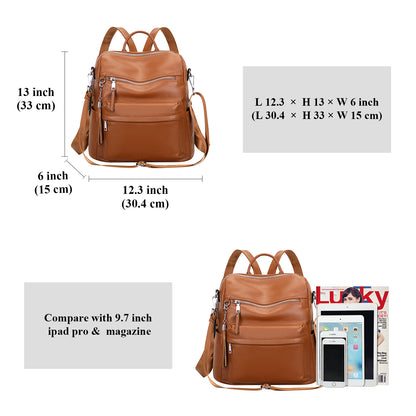 ALTOSY Large Leather Backpack