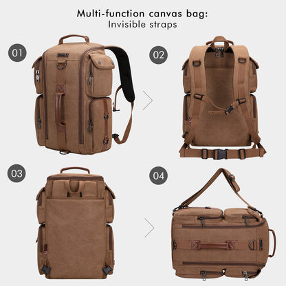 WITZMAN Vintage Canvas Travel Backpack