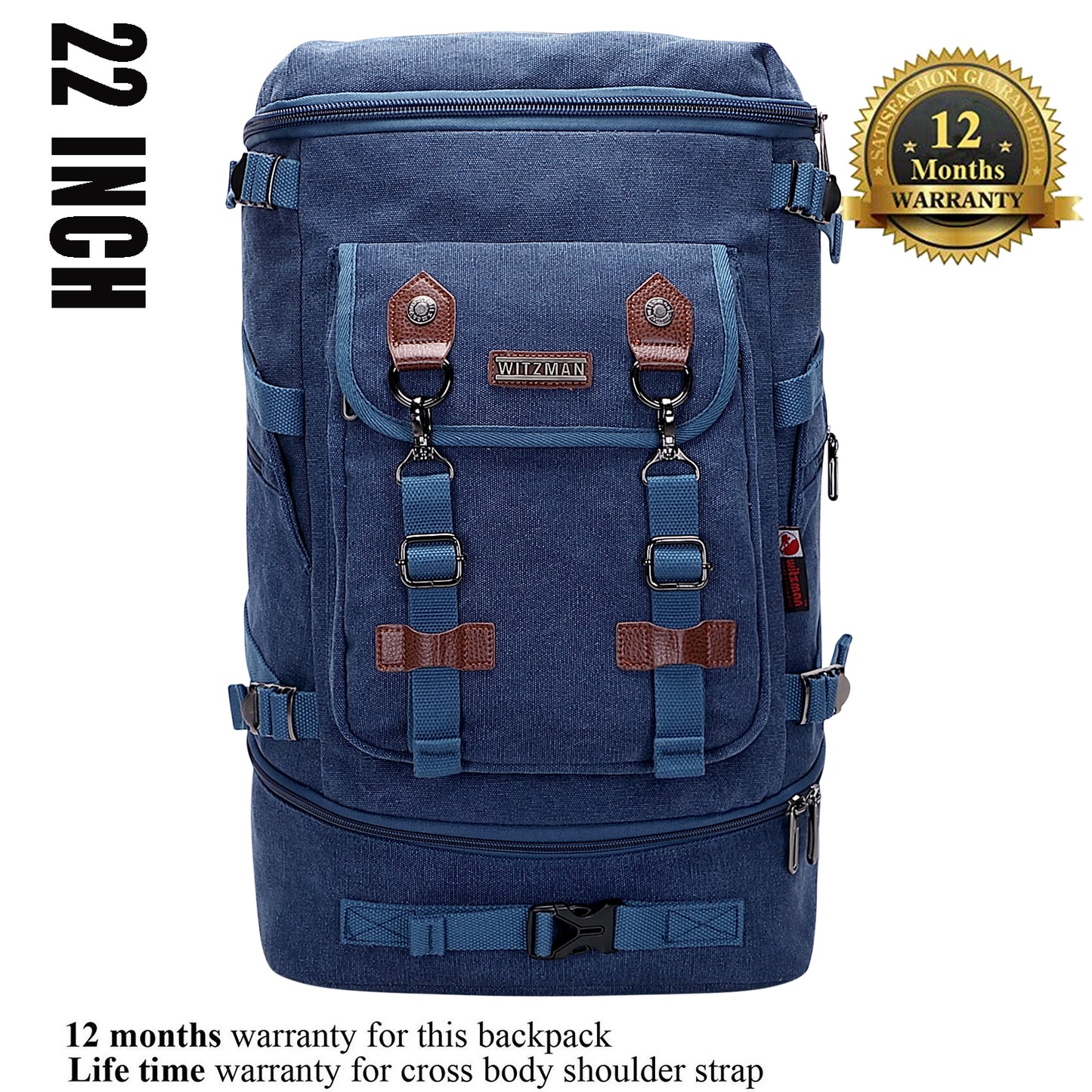 WITZMAN Canvas Travel Laptop Backpack