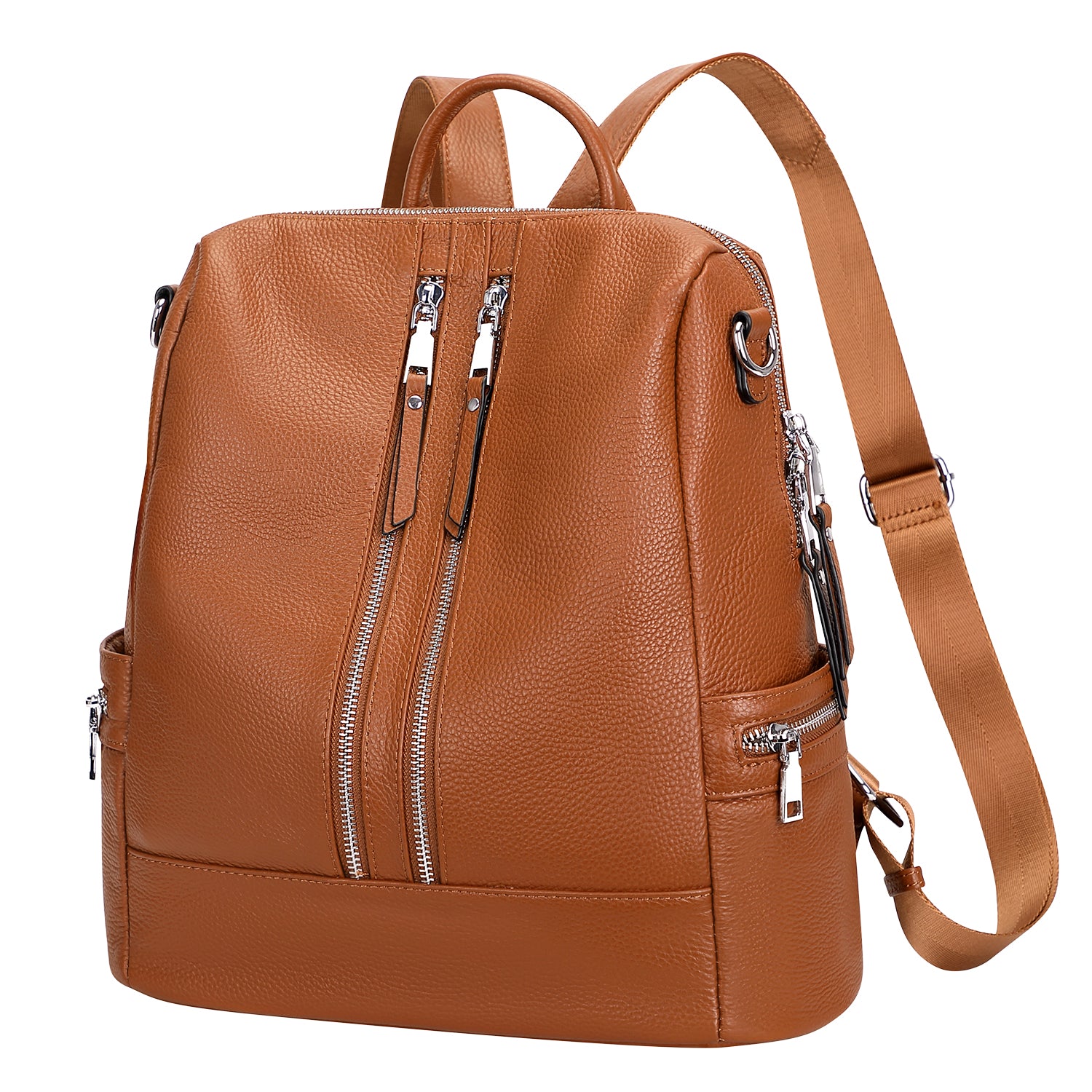 Womens Cool Leather Backpacks Brown Leather Travel Backpack Bag Purse –  igemstonejewelry