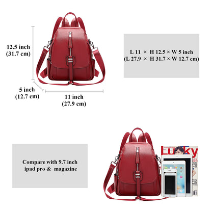 ALTOSY Backpack Purse with Flap