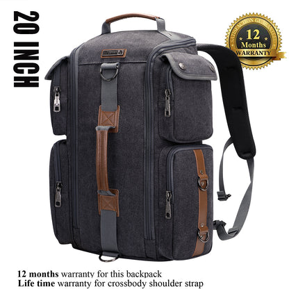 WITZMAN Vintage Canvas Travel Backpack