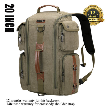 WITZMAN Vintage Canvas Travel Backpack