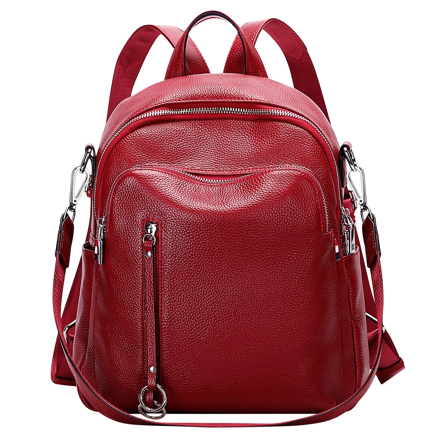 ALYSSA Backpack Red Synthetic Leather Bag Purse | eBay