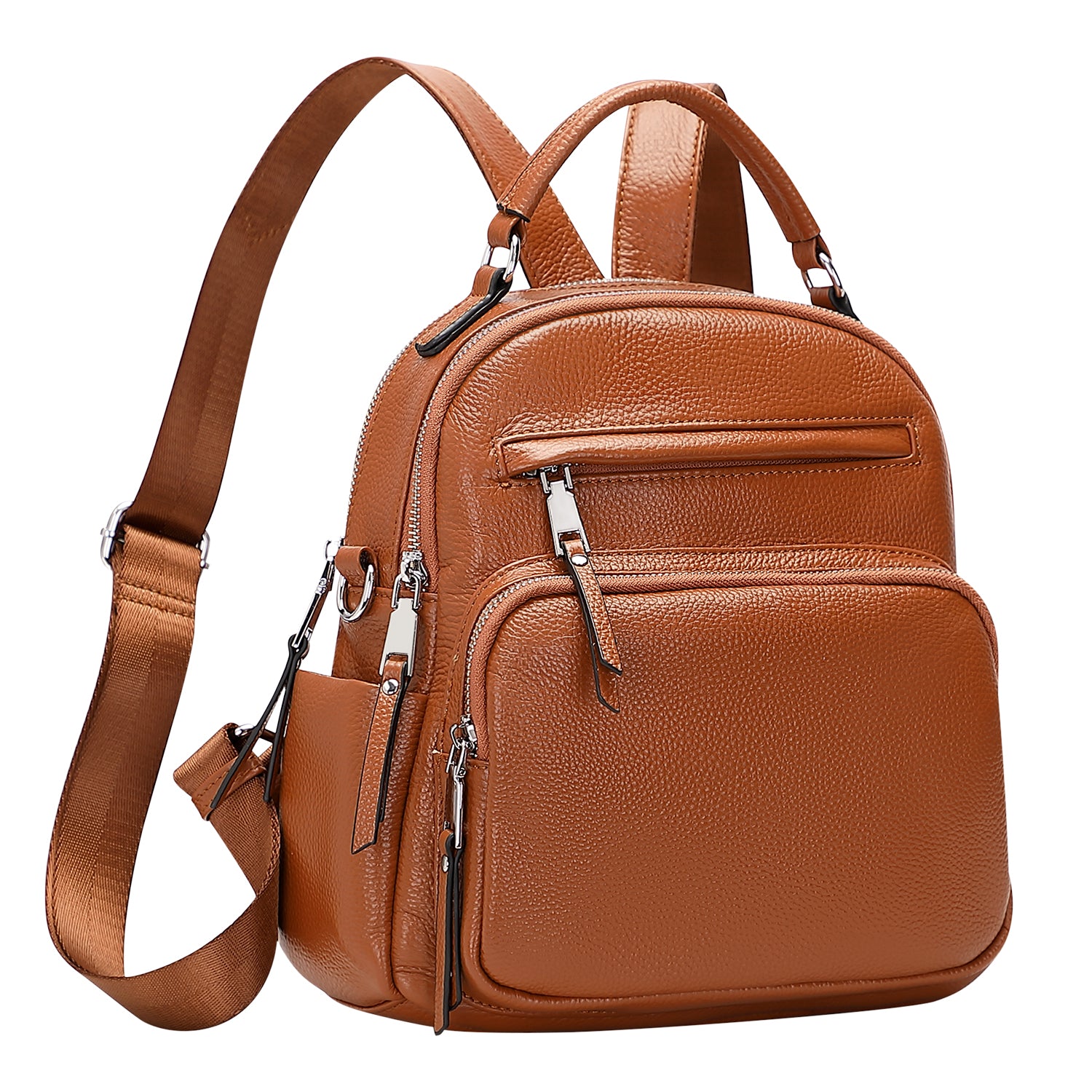 ALTOSY Genuine Leather Backpack for Women Small Convertible
