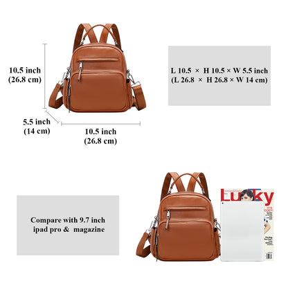 ALTOSY Small Leather Backpack Purse