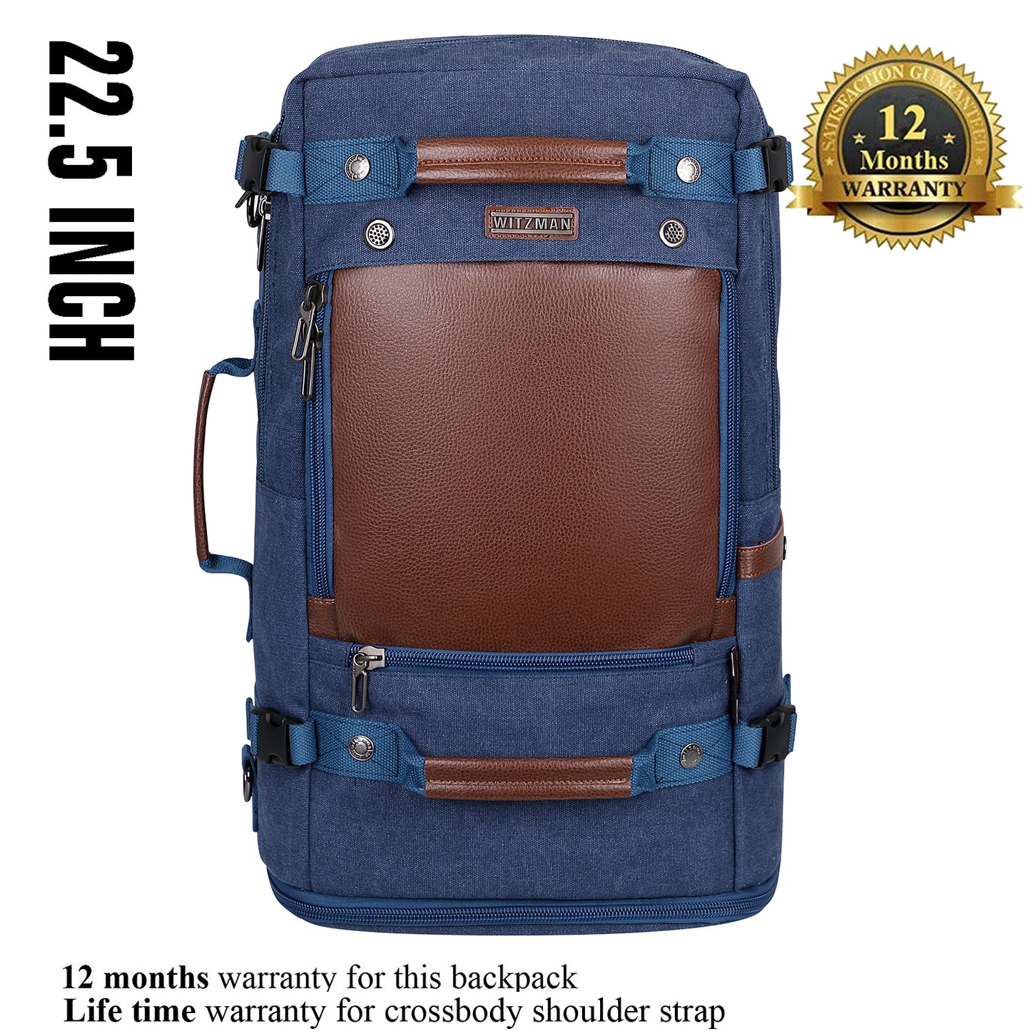 WITZMAN Canvas Travel Backpack