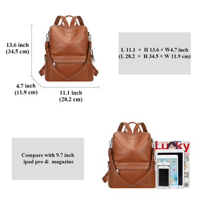 ALTOSY Genuine Leather Backpack Purse